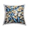 Blue & White Floral Butterflies Outdoor Printed Pillow Design by Yuri Khrushch, 18 x 7 x 18